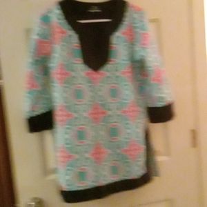 Womans Top Simple Southern Size Small beautiful designs pink white  green blue
